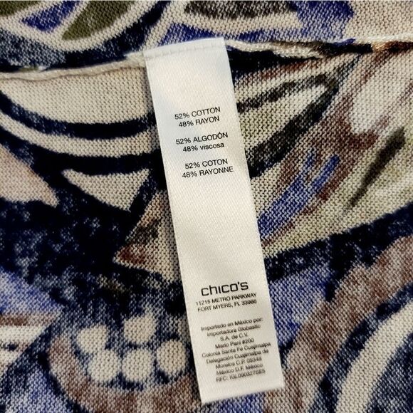 Chico's Zip Neck Sheer Sweater - Picture 7 of 9